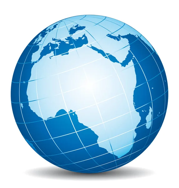 Mooie Vector Globe Afrika Weergave — Stockvector