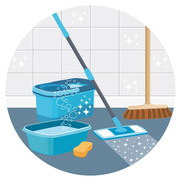 House Cleaning Service Vector Icon — Stock Vector