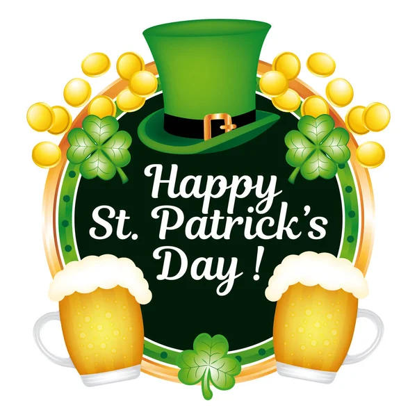 stock vector Happy saint patrick`s day ! Festive vector greeting card. Illustration I. 