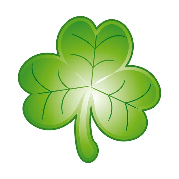 Three Leaf Clover Irish Symbol Vector Icon — Stock Vector