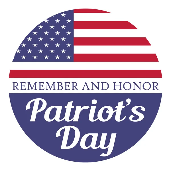 Patriot Day Remember Honor Vector Illustration Usa Flag — Stock Vector