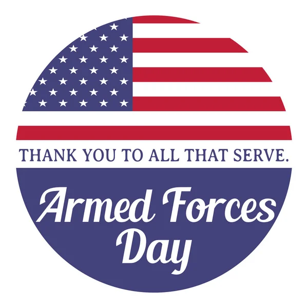 Armed Forces Day Thank You All Serve Illustration Usa Flag — Stock Vector