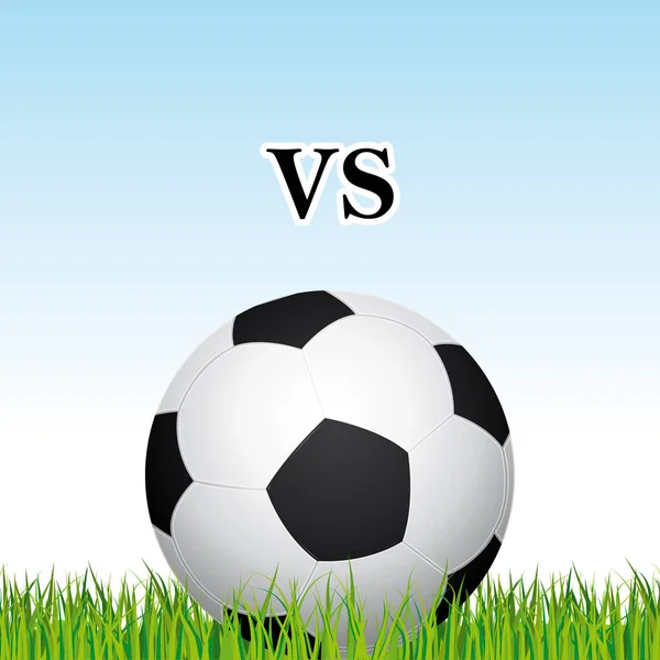 Soccer Match Template Football Stadium Grass Background Vector Illustration — Stock Vector