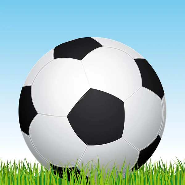 Ballon Foot Fond Pelouse Stade Football Illustration Vectorielle — Image vectorielle