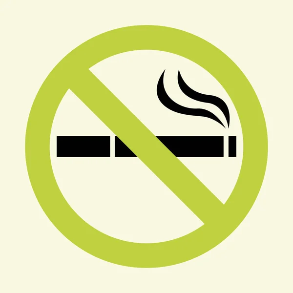 Stop Smoking Quit Smoking Sign Symbol Cigarette Pictogram Green Vector — 图库矢量图片
