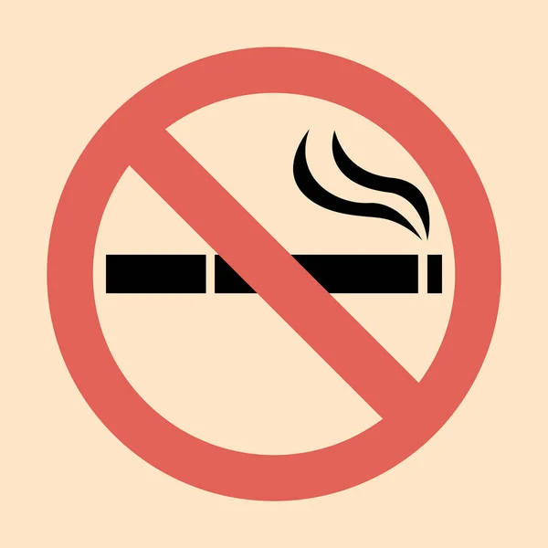 Stop Smoking Quit Smoking Sign Symbol Cigarette Pictogram Red Vector — 图库矢量图片