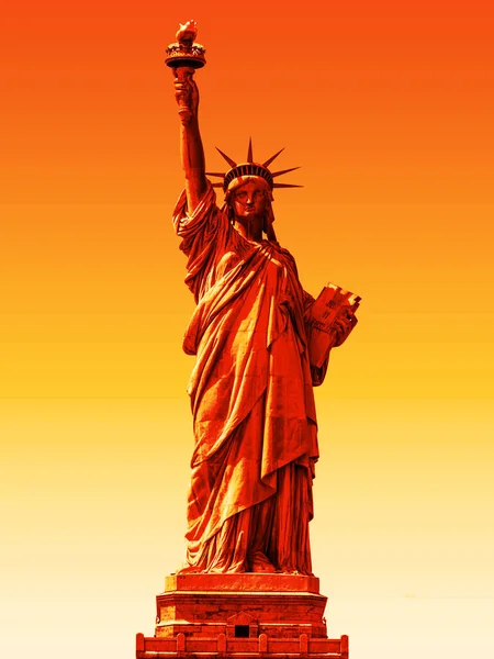 Golden Statue Liberty New York United States America — Stock Photo, Image