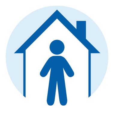 Covid-19 Coronavirus karantina kampanyası. Evde kalıp resim çektir. Coronavirus vektör illüstrasyonunu durdur.