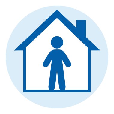 Covid-19 Coronavirus karantina kampanyası. Evde kalıp resim çektir. Coronavirus vektör illüstrasyonunu durdur.