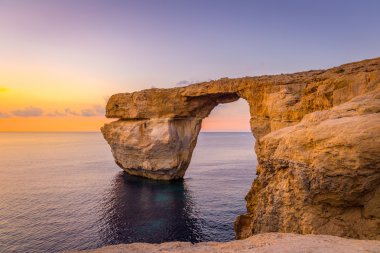 Azure pencere Gozo, Malta üzerinden muhteşem günbatımı