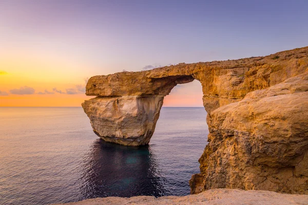 Azure pencere Gozo, Malta üzerinden muhteşem günbatımı