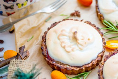 Ev yapımı Paleo sağlıklı tatlı Tartlets için duvar kağıdı, Noel zamanı kullanarak