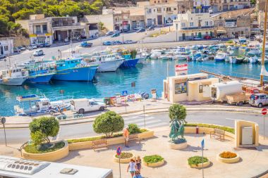 Picturesque Mgarr Harbour in Gozo clipart