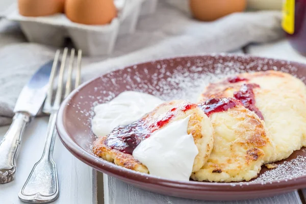 Quark-Pfannkuchen — Stockfoto