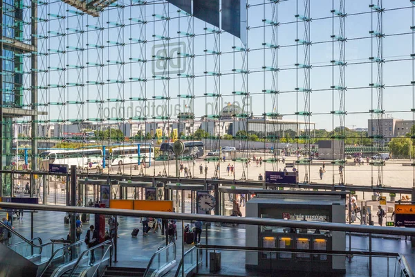 Berlino Giugno 2016 Bella Vista Dell Interno Nella Stazione Centrale — Foto Stock