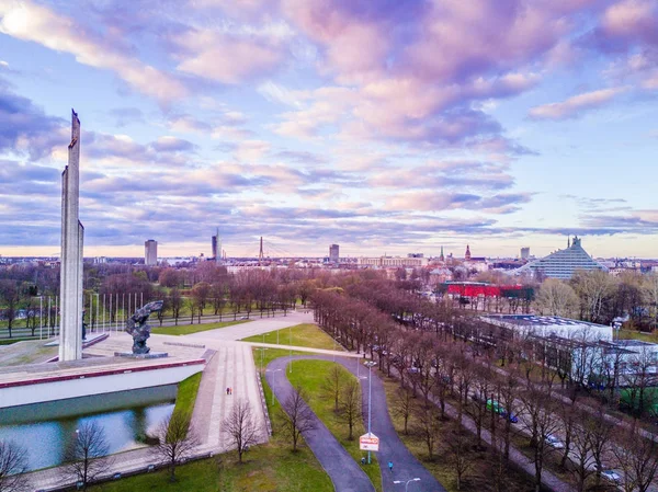 Tło Ulica Miasta Piękną Panoramę — Zdjęcie stockowe