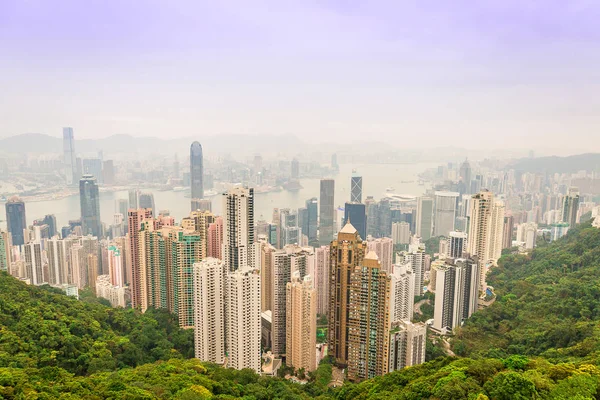 Hong Kong stad en baai — Stockfoto