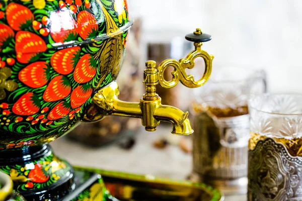 Ceremonia tradicional del té ruso — Foto de Stock