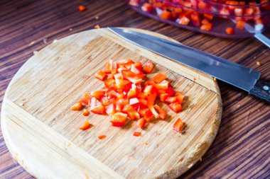 lezzetli yemek masasında, gıda kavramı