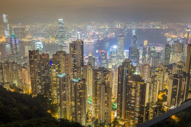 Geceleyin Hong Kong Şehri