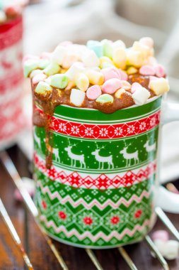 Noel kupa sıcak çikolata