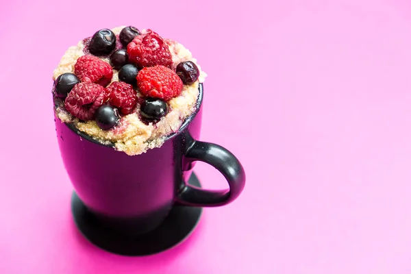 delicious berry dessert in cup