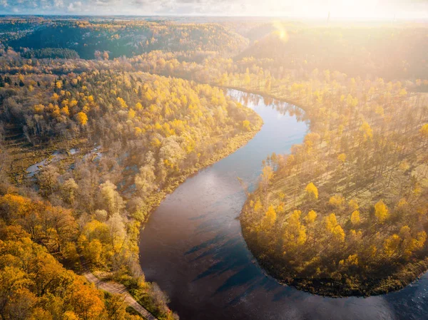 Achtergrond Van Prachtige Natuur Met Bos Rivier — Stockfoto