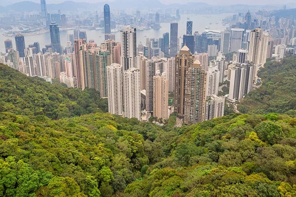 Hong Kong stad en baai — Stockfoto