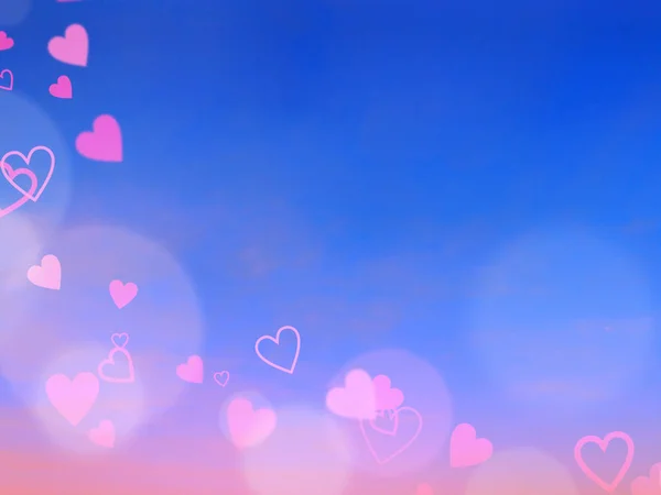 Padrão sem costura com belos corações rosa — Fotografia de Stock