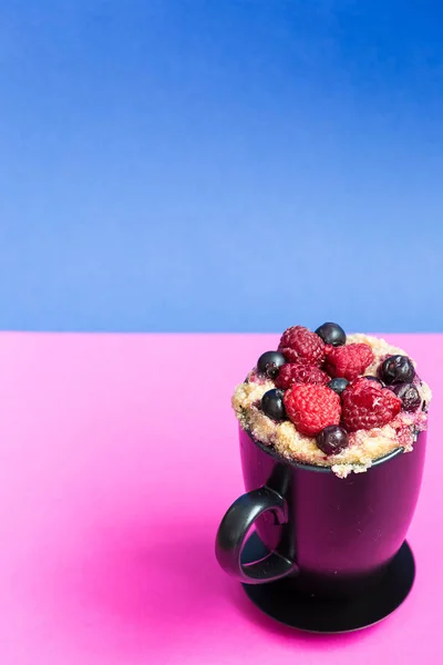 delicious berry dessert in cup