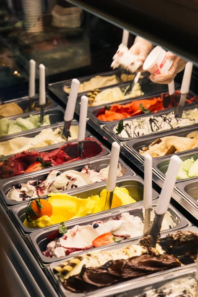 Tasty ice-cream with berries — Stock Photo, Image