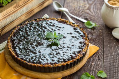 Blueberry ile ev yapımı lezzetli pasta