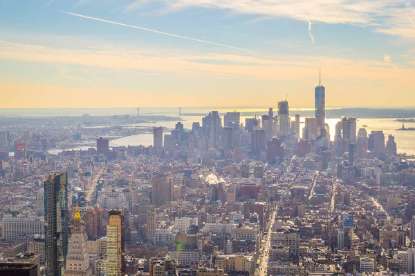Nueva York Diciembre 2016 Vista Panorámica Aérea Ciudad Nueva York — Foto de Stock