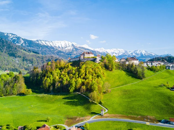 Bir Fribourg kantonu kalede Gruyeres