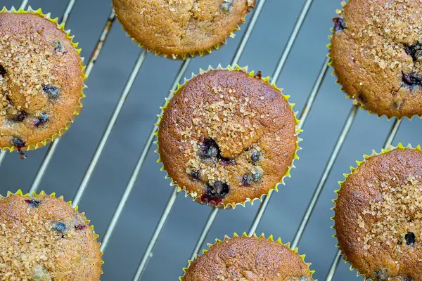 Banan Muffins med bär och honung — Stockfoto