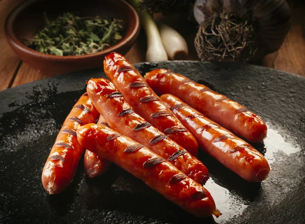 Delicious Crispy Little Chorizo Sausages — Stock Photo, Image