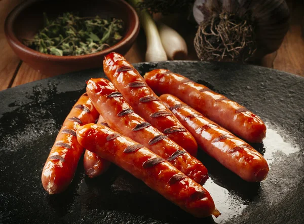 Heerlijke Krokante Kleine Chorizo Worstjes — Stockfoto