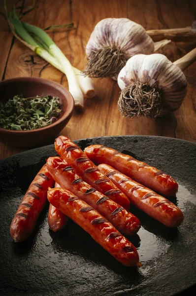 Delicious Crispy Little Chorizo Sausages — Stock Photo, Image