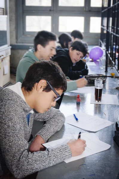 Santiago Şili Ocak 2015 Şili Mühendislik Fakültesi Mühendislik Öğrencileriyle Dolu — Stok fotoğraf