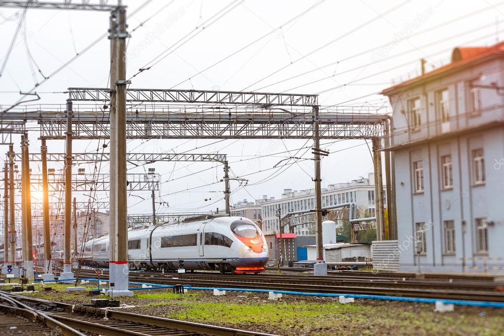 High-speed hybrid-electric train Sapsan