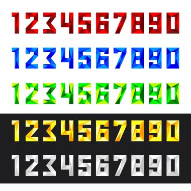 Numaraları 0-9, çokgen stilini ayarla