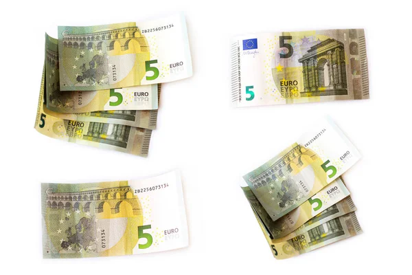 Набір з 5 банкнот євро — стокове фото