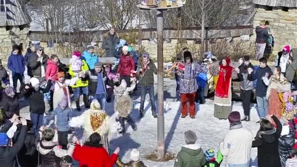 Festividades do Shrovetide, semana da panqueca — Vídeo de Stock