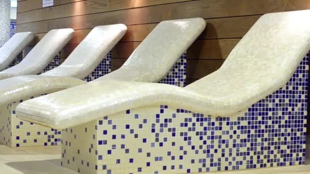 Heated relaxation chairs, SPA holidays — Stock Video