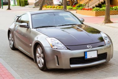 Sports coupe car Nissan 350z in Palanga clipart