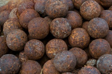 Doku eski bombardıman topu. Fortezza Castle Rethymno