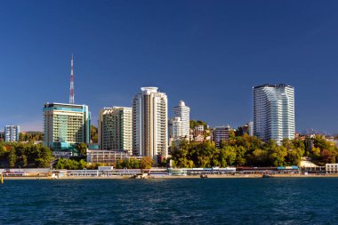 Mimarisini modern tatil beldesi Soçi, Rusya Federasyonu