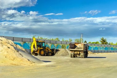 Traktör kamyon, inşaat yan yol yol yükler