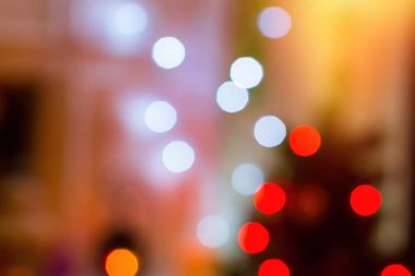 Şenlikli yeni yıl ve Noel arka plan bokeh