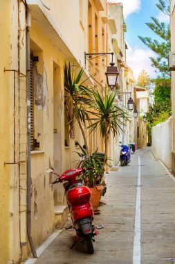 Tatil beldesi Rethymno, Yunanistan Crete mimarisi